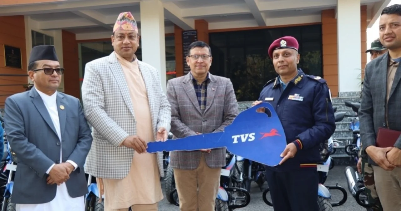 फागुन २१ को निर्वाचन सुरक्षाका लागि बागमती प्रदेश प्रहरीलाई ३० मोटरसाइकल हस्तान्तरण