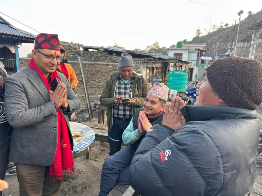 रामेछापमा माधव ढुङ्गेलको तीव्र चुनावी अभियान : विश्वास र समर्थन जुटाउन संवाद र घरदैलो